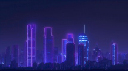 Obraz na płótnie Canvas Futuristic Sci-Fi Cyberpunk Atomic Energy Night Metropolis. Generative AI