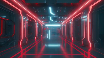 Futuristic Sci-Fi Cyberpunk Atomic Energy Night Metropolis. Generative AI