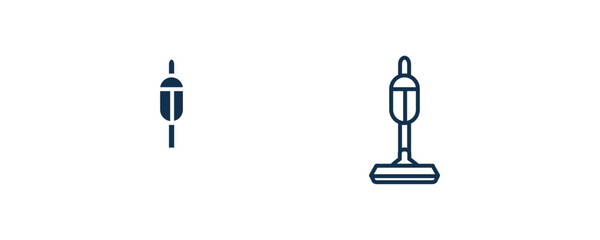 vacuum icon. Outline and filled vacuum, cleaner icon from cleaning collection. Line and glyph vector isolated on white background. Editable vacuum symbol.