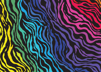 Fototapeta premium Zebra print pattern design. Vector illustration background.