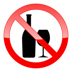 No alcohol sing vector