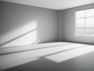 Naklejka na ściany i meble soft gray studio room background, grey floor backdrop with spotlight.
