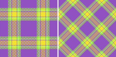 Pattern textile check. Fabric tartan vector. Background plaid texture seamless.
