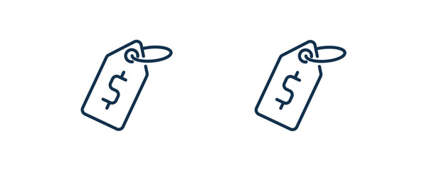 price icon. Outline and filled price icon from marketing collection. Line and glyph vector isolated on white background. Editable price symbol.