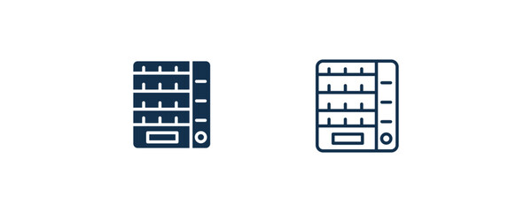 vending machine icon. Outline and filled vending machine icon from hotel and restaurant collection. Line and glyph vector isolated on white background. Editable vending machine symbol.