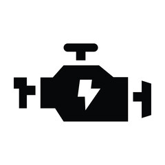 Obraz premium car engine solid icon illustration vector graphic