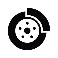 car brake solid icon illustration vector graphic