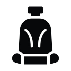 car seat solid icon illustration vector graphic