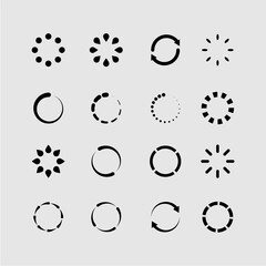 set of logo vector loading icon