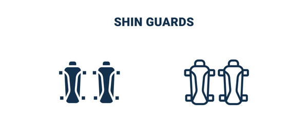 shin guards icon. Outline and filled shin guards icon from sport and games collection. Line and glyph vector isolated on white background. Editable shin guards symbol.