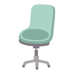 Office chair, cartoon style. Trendy modern vector illustration isolated on white background, hand drawn, flat