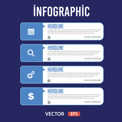 Business infographic template vector design.