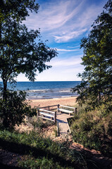 bench on the beach