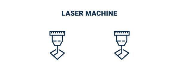 laser machine icon. Outline and filled laser machine icon from electronic device and stuff collection. Line and glyph vector isolated on white background. Editable laser machine symbol.