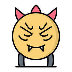 Spooky Monster Line Color Halloween Icon