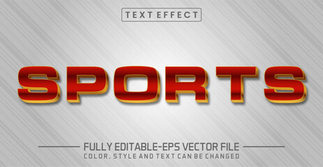 Sports text editable style effect
