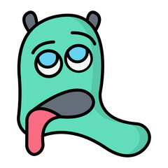 Spooky Monster Line Color Halloween Icon