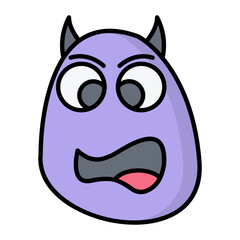 Spooky Monster Line Color Halloween Icon