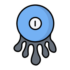 Spooky Monster Line Color Halloween Icon