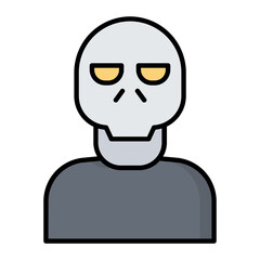 Spooky Monster Line Color Halloween Icon