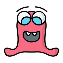 Spooky Monster Line Color Halloween Icon
