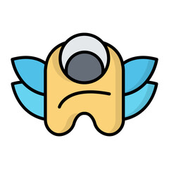 Spooky Monster Line Color Halloween Icon