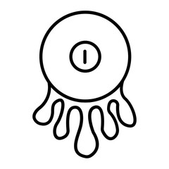 Monsters Thin Line Icon Outline Spooky Monster