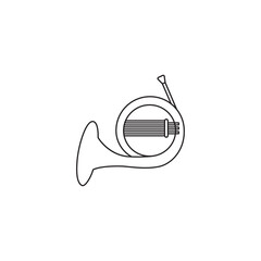 Isolated horn musical instrument icon Flat design Vector
