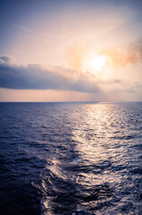 sunset in the sea