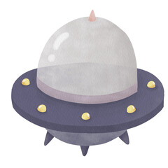 UFO watercolor
