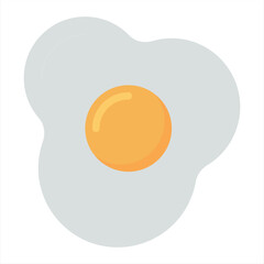Omelette egg lunch cuisine cooking design. Yellow gourmet protein breakfast closeup. Organic yolk food vector flat. Graphic simple logo icon top view.