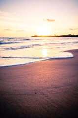 sunset on the beach