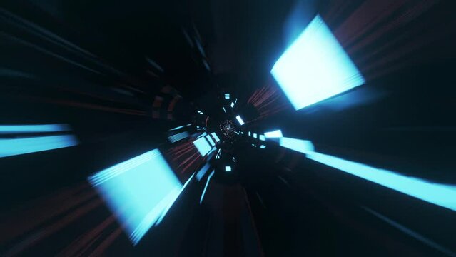 Super high speed flight through an abstract tunnel.