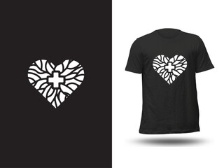 Healthcare  black t shirt design printable editable vector	
