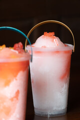 strawberry milkshake with mint