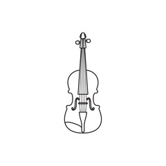 Obraz na płótnie Canvas Isolated violin musical instrument icon Flat design Vector