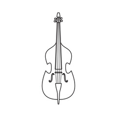 Fototapeta premium Isolated cello musical instrument icon Flat design Vector