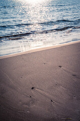 footprints on the beach