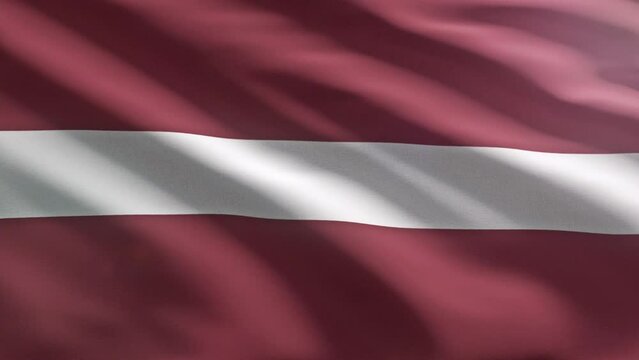 Waving the Latvia national flag with white stripe in the red background. National flag representing Latvia Baltic people. National flag of the Northern European Republic of Latvia.