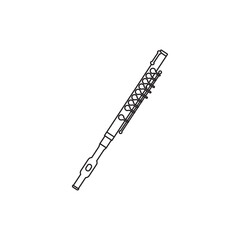 Isolated flute musical instrument icon Flat design Vector