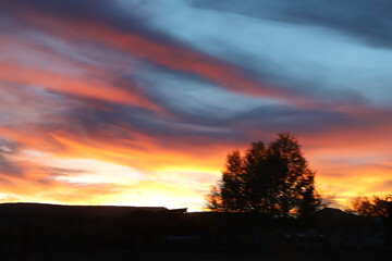 해지는 저녁 하늘