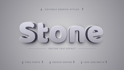 Shadow Stone - Editable Text Effect, Font Style