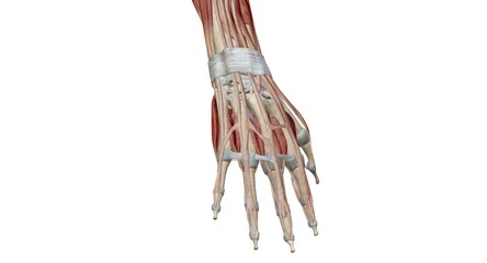 The hand and wrist are made up of many different bones, muscles