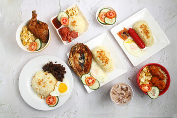 Freshly cooked assorted Filipino food