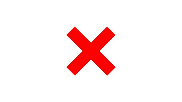 cross no red forbidden circle animation