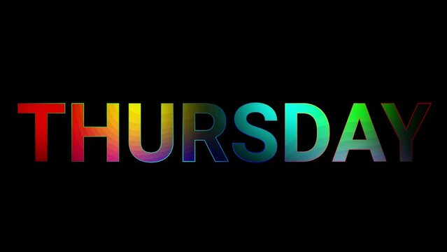 thursday kinetic text lettering title color animation