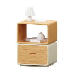 3D bedside tables with lamp
