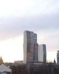 Hochhäuser in Frankfurt, morgens