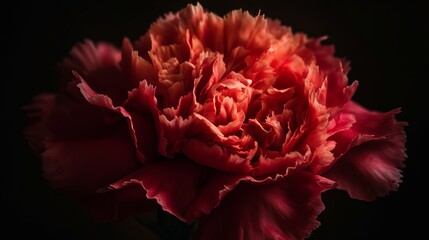 Obraz premium romantic essence of a carnation close-up. AI generated