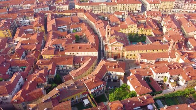 Rooftops of Italy, Medieval Urban Landscapes, Aerial Pano